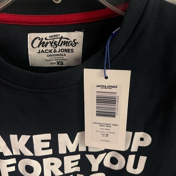 Jack & Jones Wake Me Up Before You‎ Ho-Ho Christmas Sweatshirt - Picture 5 of 6